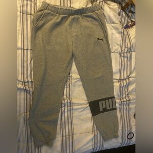 Men’s Puma Sweatpants Gray XL (without string) Tight Fit